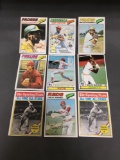 9 Card Lot of Mostly 1970's BASEBALL Star Cards from Huge Closet Find Collection