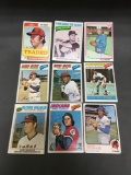 9 Card Lot of Mostly 1970's BASEBALL Star Cards from Huge Closet Find Collection