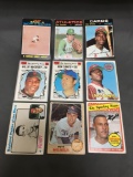 9 Card Lot of Mostly 1970's BASEBALL Star Cards from Huge Closet Find Collection