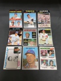 9 Card Lot of Mostly 1970's BASEBALL Star Cards from Huge Closet Find Collection