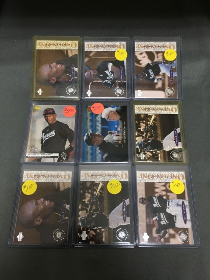 9 Card Lot of MICHAEL JORDAN Chicago White Sox Baseball Cards from Massive Collection