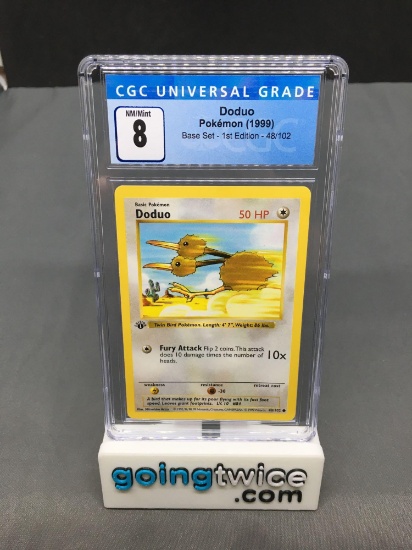 CGC Graded 1999 Pokemon Base Set 1st Edition Shadowless #48 DODUO Trading Card - NM-MT 8