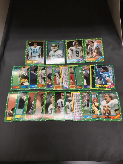 Huge Lot of 1986 Topps Football Trading Cards from Set Break - Stars, Rookies, and More!