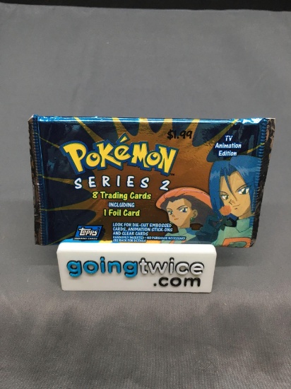 Factory Sealed 2000 Topps Pokemon Series 2 TV Animation Series 8 Card Pack