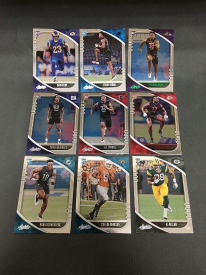 9 Card Lot of FOOTBALL ROOKIE CARDS - Mostly from Newer Sets with Future Stars & More!