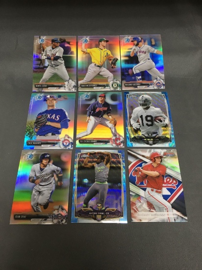 9 Card Lot of REFRACTORS and PRIZMS with Stars and Rookies from AMAZING COLLECTION!!
