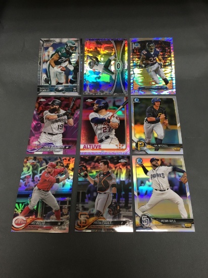 9 Card Lot of REFRACTORS and PRIZMS with Stars and Rookies from AMAZING COLLECTION!!