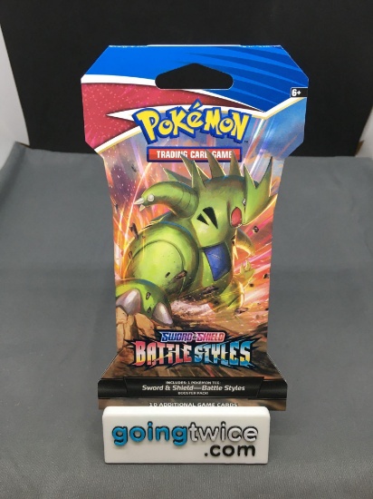 Factory Sealed Pokemon Sword & Shield BATTLE STYLES 10 Card Booster Pack Hanger
