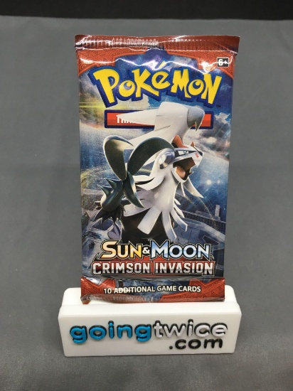 Factory Sealed Pokemon Sun & Moon CRIMSON INVASION 10 Card Booster Pack