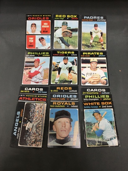 15 Card Lot of 1971 Topps Vintage Baseball Cards from Estate