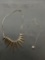 Lot of Two Fashion Necklaces, One w/ Clamshell Pendant & One w/ Graduating Spike Details