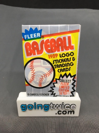 Factory Sealed 1989 FLEER BASEBALL 15 Card Vintage Hobby Pack - GRIFFEY ROOKIE? RIPKEN ERROR?