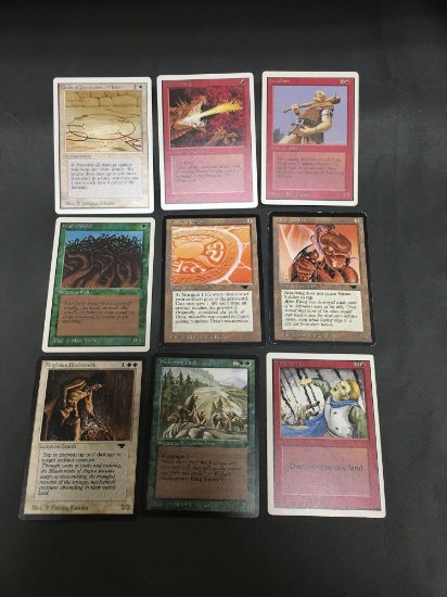 Vintage Lot of 9 Magic the Gathering WOTC Cards from Crazy Collection