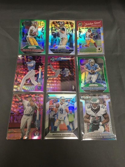 9 Card Lot of PRIZMS & REFRACTORS with ROOKIES & STARS from HUGE Collection!