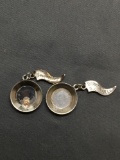 Lot of Two Sterling Silver City Themed Charms, One Denver & One Barkerville