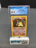 CGC Graded 1999 Pokemon Base Set Unlimited #4 CHARIZARD Holofoil Rare Trading Card - EX-NM+ 6.5