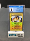 CGC Graded 2002 Pokemon Expedition #25 RAICHU Reverse Holofoil Rare Trading Card - NM-MT 8