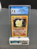 CGC Graded 1999 Pokemon Base Set Unlimited #12 NINETALES Holofoil Rare Trading Card - NM+ 7.5