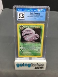 CGC Graded 2000 Pokemon Team Rocket #14 DARK WEEZING Holofoil Rare Trading Card - EX+ 5.5
