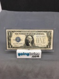 1928-A United States Washington $1 Silver Certificate Bill Currency Note - FUNNY BACK