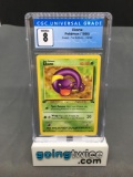 CGC Graded 1999 Pokemon Fossil 1st Edition #46 EKANS Trading Card - NM-MT 8