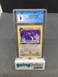 CGC Graded 1999 Pokemon Team Rocket 1st Edition #33 DARK DRAGONAIR Trading Card - MINT 9