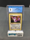 CGC Graded 2000 Pokemon Team Rocket 1st Edition #66 RATTATA Trading Card - MINT 9