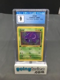 CGC Graded 2000 Pokemon Team Rocket 1st Edition #70 ZUBAT Trading Card - MINT 9