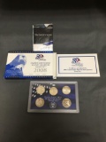 2008 United States Mint 50 States Quarters Proof Set w/ 5 Coins in Original Box incl COA