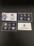 2000 United States Mint Proof Coins Set in Original Box w/ COA