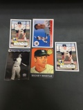 5 Card Lot of MICKEY MANTLE New York Yankees Baseball Cards from Massive Collection