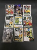 9 Card Lot of AARON RODGERS Green Bay Packers Football Cards from Massive Collection