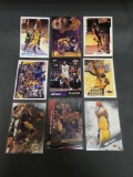 9 Card Lot of KOBE BRYANT Los Angeles Lakers Basketball Cards from Massive Collection