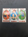 3 Card Lot of 1969-70 Topps Vintage Basketball Cards from Estate