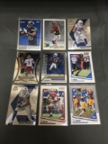 9 Card Lot of FOOTBALL ROOKIE Cards - Mostly from Newer Sets - Some Premiums - Stars & More!