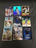 9 Card Lot of BASEBALL ROOKIE CARDS - Future Stars and Hall of Famers from Huge Collection!