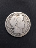 1912-D United States Barber Silver Half Dollar - 90% Silver Coin from Estate