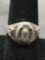 Josten Designer Class of 1975 Vivtoria High School Sterling Silver Class Ring Band