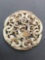 Asian Style Hand-Carved Twin Dragon Themed Round 70mm Diameter White Jade Pendant