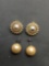 Lot of Two White Faux Pearl Accented Pairs of Fashion Earrings