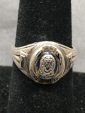 Josten Designer Class of 1975 Vivtoria High School Sterling Silver Class Ring Band