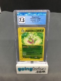 CGC Graded 2002 Pokemon Expedition #18 MEGANIUM Reverse Holofoil Rare Trading Card - NM+ 7.5