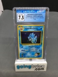 CGC Graded 1999 Pokemon Japanese Gym 2 GIOVANNI'S GYARADOS Holofoil Rare Trading Card - NM+ 7.5