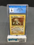 CGC Graded 1999 Pokemon Fossil #9 KABUTOPS Holofoil Rare Trading Card - EX-NM 6