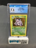 CGC Graded 2000 Pokemon Base 2 Set #11 NIDOKING Holofoil Rare Trading Card - NM+ 7.5