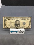 1953-A United States Lincoln $5 Silver Certificate Bill Currency Note - STAR NOTE