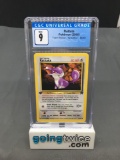 CGC Graded 2000 Pokemon Team Rocket 1st Edition #66 RATTATA Trading Card - MINT 9