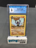 CGC Graded 2000 Pokemon Team Rocket 1st Edition #40 DARK MACHOKE Trading Card - MINT 9