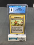 CGC Graded 2000 Pokemon Team Rocket 1st Edition #75 DIGGER Trading Card - MINT 9