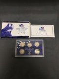 2002 United States Mint 50 States Quarters Proof Set w/ 5 Coins in Original Box incl COA